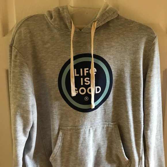 Life Is Good Sweatshirt Men's Small Gray with Logo - Picture 4 of 7